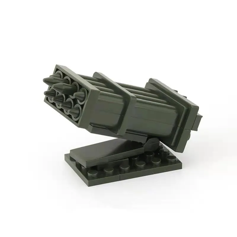 WW2 Moc Kanonskogel Missile Bouwsteen Launcher Model Militaire Soldaten Wapen Accessoires Army Onderdelen Bricks Speelgoed 6 Cm C234