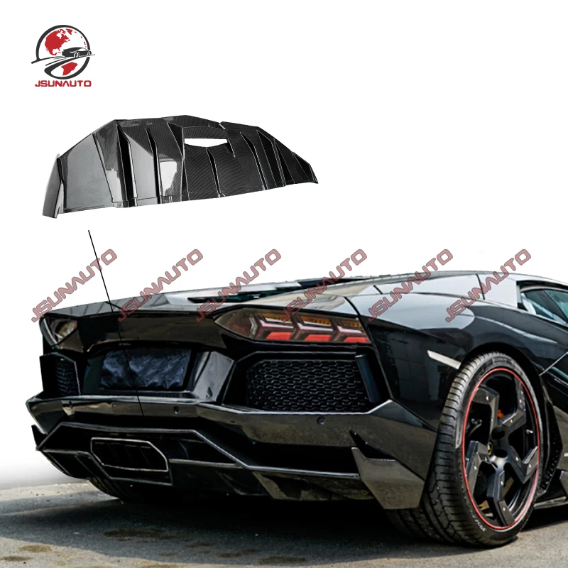 Carbon Fiber Body Kit For Lambo Aventador LP700 Coupe Rear Diffuser RZ Style Carbon Fiber Rear Bumper Splitter Auto Part