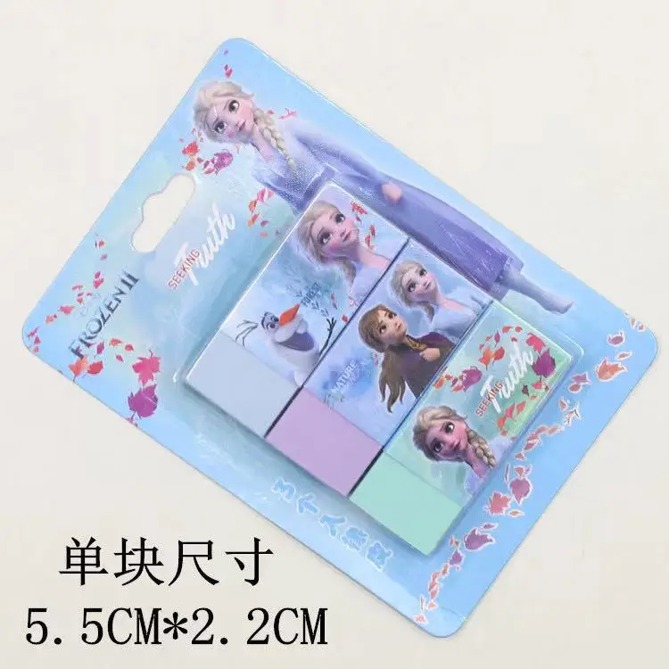 3 PCS Disney Frozen Eraser Creative Cartoon Oversized Color Elastic Eraser Office School Supplies Kids Kawaii Gift