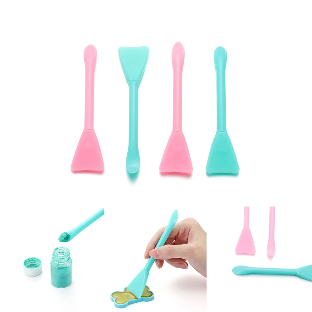 

2/5Pcs Multifunction Silicone Brush Powder Spoon Facial Stirring Brush Soft Silicone Epoxy Resin Glue Tools Easy To Clean