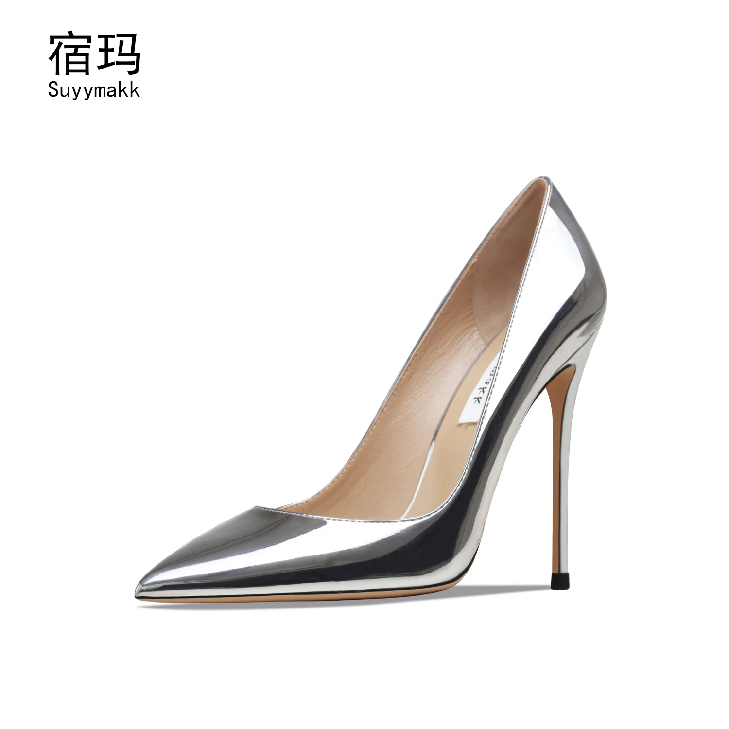 Autumn Real Leather Classics Pumps 2022 For Women\'s High Heel Shoes Bottom Patent Leather 8cm 10cm Thin Heel Sexy Wedding Shoes