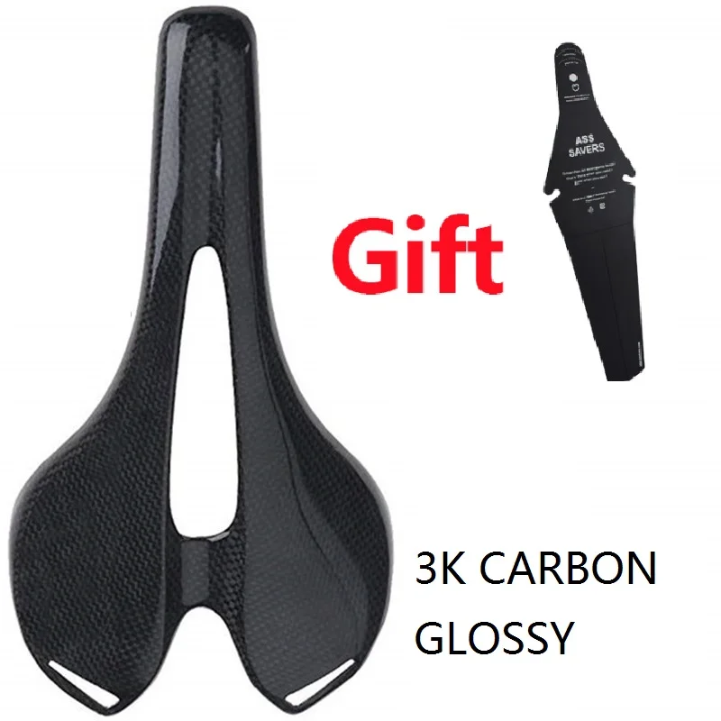 Full Carbon Fiber Road Mtb Bicyle Saddle 3K T700 Carbon Bike Saddle Super Light Leather Cushions Ride Bicycle Seat