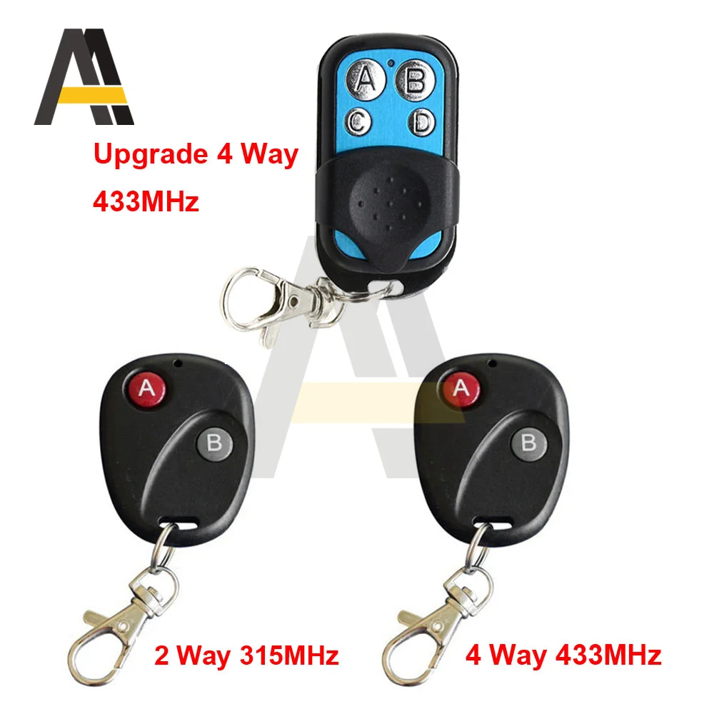 

2/4 Way Remote Wireless Key Garage Gate Door Transmitter 315MHz /433MHz Controller Support docking with learning motherboard