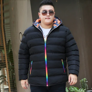 3XL-8XL 2022 Men Winter Casual Hooded Parka Thick Padded Jacket Zipper Slim Men And Women Coats Men Parka Outwear Warm QQ019