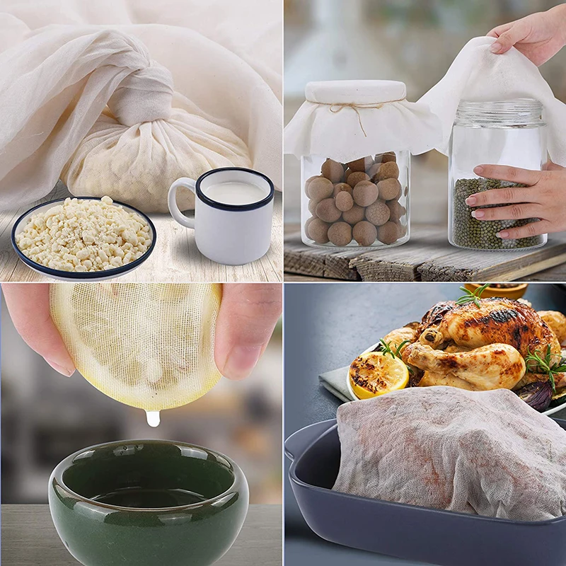 4Yard ~1.5Yard Cheesecloth Reusable Unbleached Precut Strainer Muslin Cloth for Cooking Baking Juicing Cheese Making