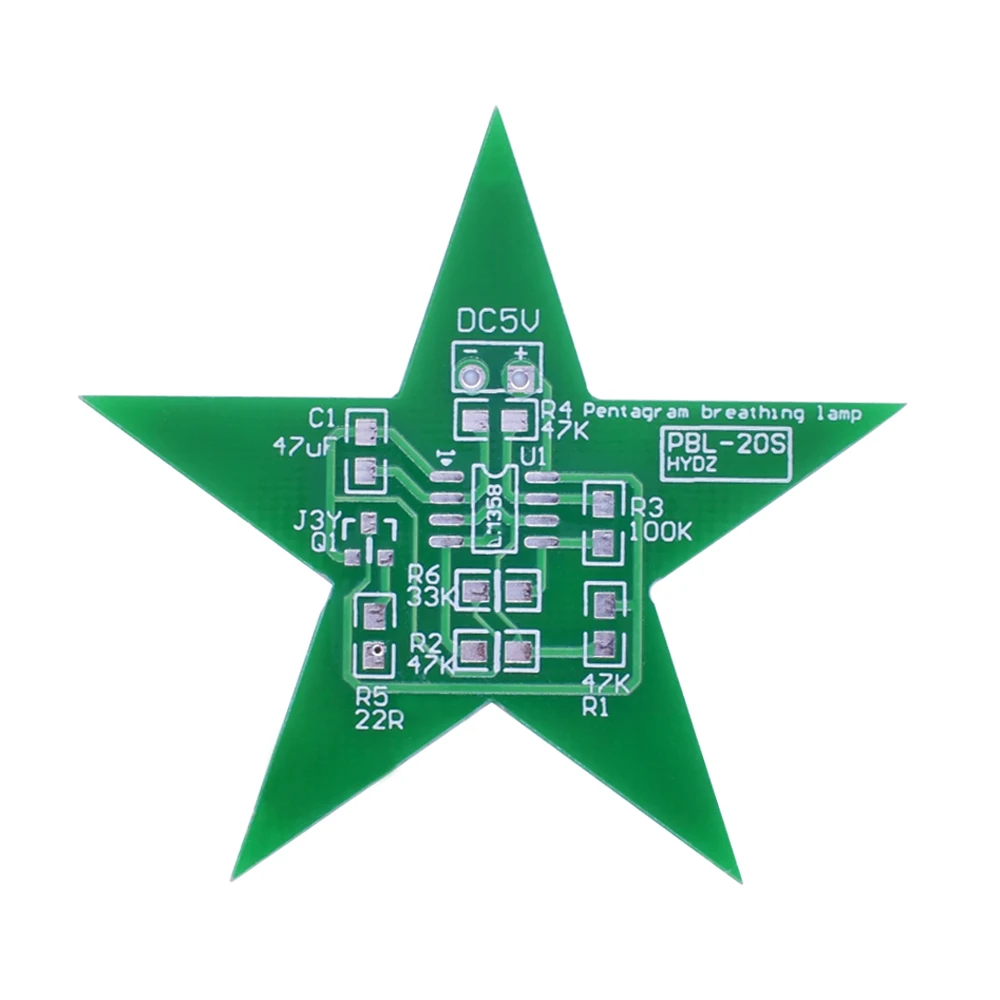 Studenci szkolenia zestaw DIY pięcioramienna gwiazda oddychanie światło gradientowe światło LED na boże narodzenie szkolenie lutowania czerwony zielony niebieski