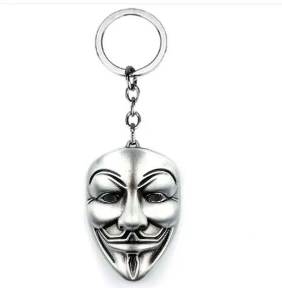 V for Vendetta Key Chain Women Men Pendant Mask Keychain Key ring Movie Ring Holder Gifts Jewelry 4styles