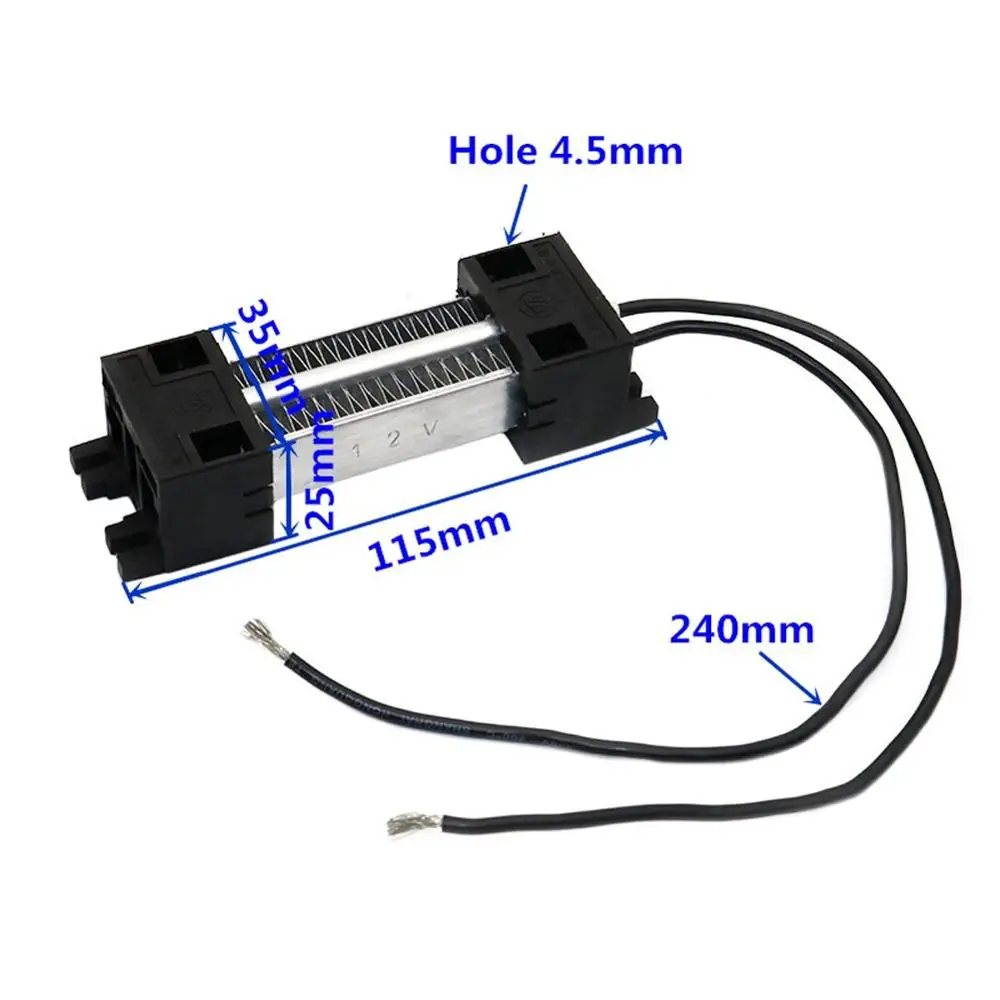 Aquecedor termostático PTC, Termostato de ventilação, Elemento de aquecimento, Acessórios de aquecimento elétrico, 12V, 50W, 100W