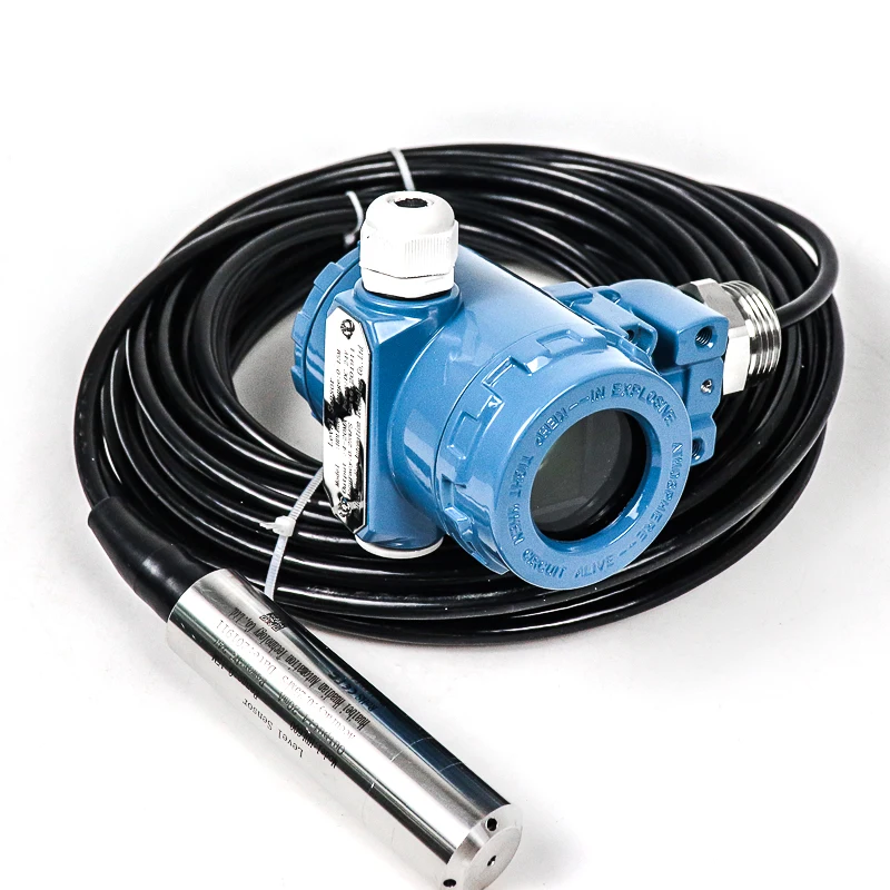 Submersible level transmitter 4-20MA 0-10V water oil fuel liquid level transmitter sensor 24V DC