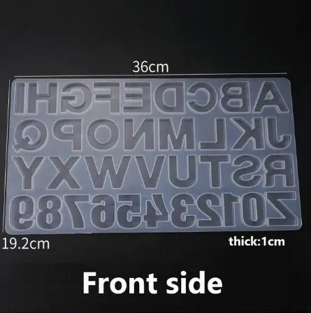 قالب سيليكون للحروف الأبجدية لراتنجات الايبوكسي بالأشعة فوق البنفسجية - الحروف والأرقام الكبيرة من عام A إلى Z لوازم فنية لقالب الحرف اليدوية #4