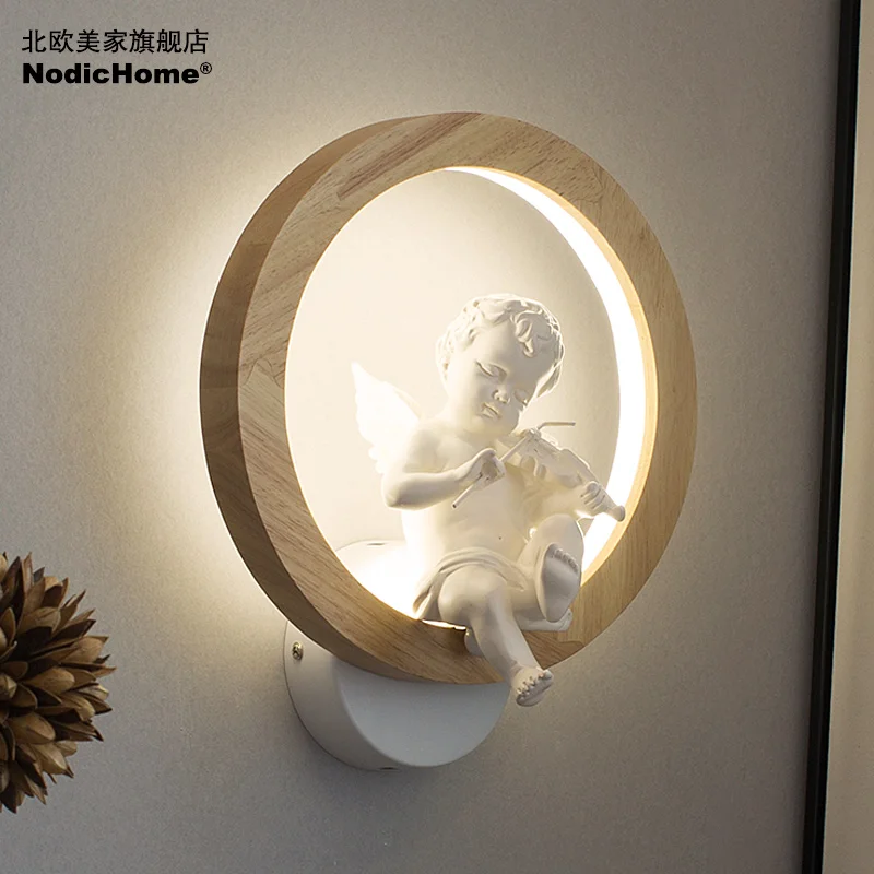 

Modern Led strip Wall Lamp fixture Cartoon musician wall sconce Bedroom night reading light Stairs Living Room round wall lights