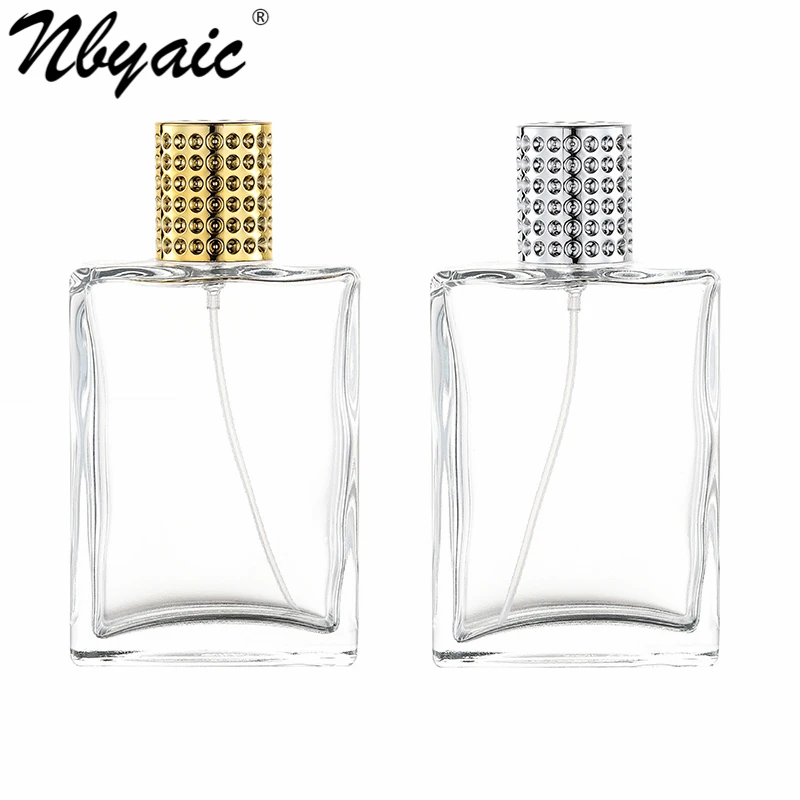 

Nbyaic 50pcs Perfume sub-bottling 100ML large capacity perfume replacement spray bottle clear glass bottle empty bottle