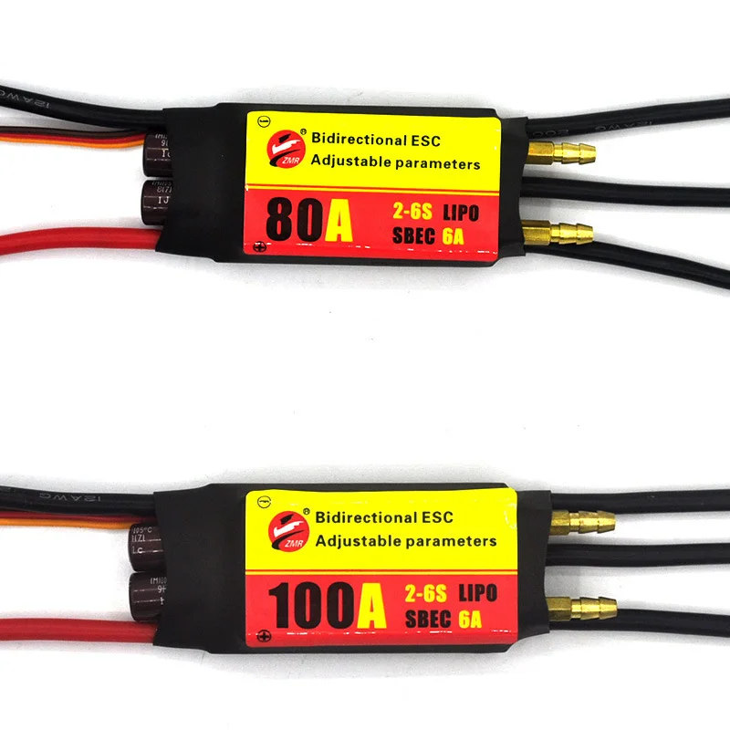 ZMR 40A 60A 80A 100A ESC regolabile bidirezionale raffreddato ad acqua per elica subacquea per nave telecomandata per auto RC