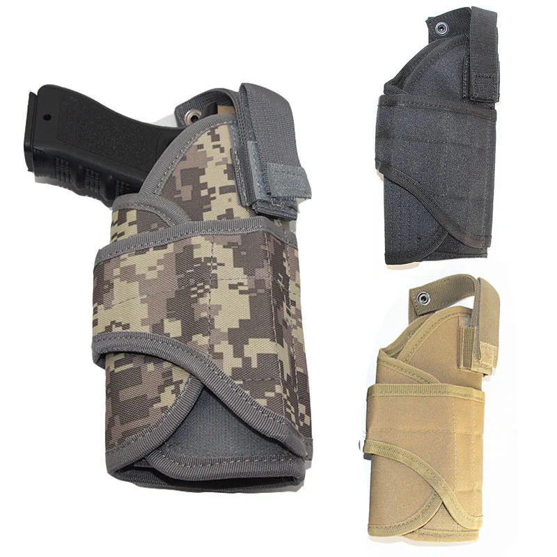 

Tactical Molle Gun Holster for Glock 17 Beretta M9 Universal Nylon Airsoft Pistol Holster Case Belt Vest Carry Hunting Accessory