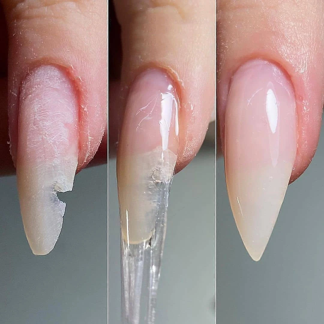 MSHARE 142g Clear Low Heat Burn Self Leveling Builder Nail Extension Gel UV Transparent Soft Cream For Repair Broken Nails