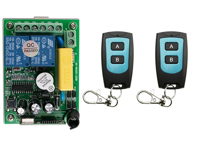 AC 220V 2 CH Channels 2CH RF Wireless Remote Control Switch Remote Control System receiver transmitter 1CH Relay 315/433 MHz