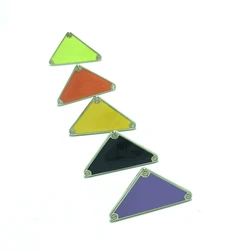 Silver metal plate triangle plate with different Glue bag decoration accessories hardware buttons female bag accessories