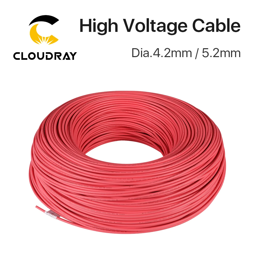 Cable de alto voltaje Cloudray de 3 metros para fuente de alimentación láser CO2 y máquina cortadora y grabadora láser de tubos láser