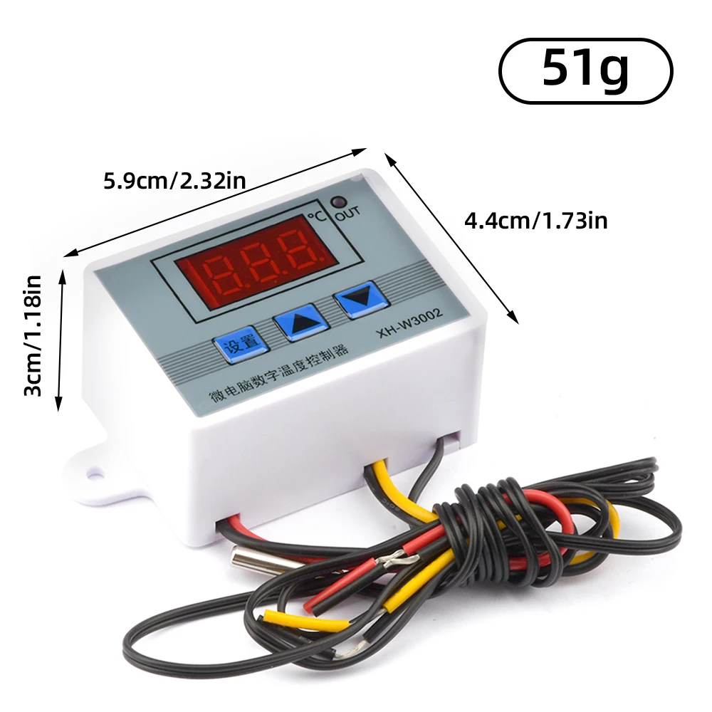 W3002 W3001 Microcomputer Digital Thermostat Temperature Control Switch Temperature Controller Digital Display DC 24-60V NTC