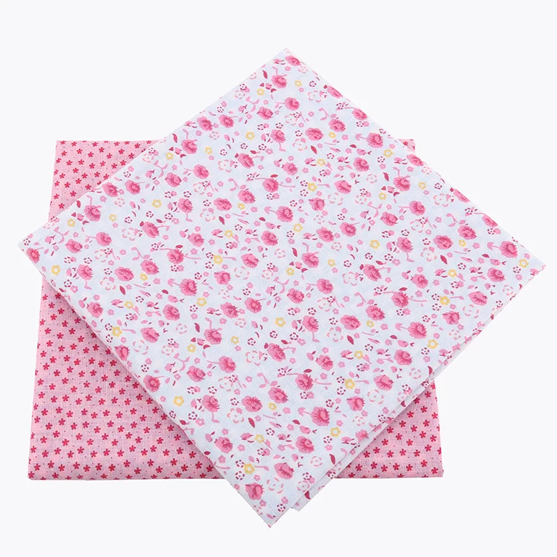 7 PCS/Lot 50cmx50cm Pink 100% Cotton Fabric Fat Quarters for Sewing Tilda Dolls Cloth DIY Quilting Patchwork Tissue Textile