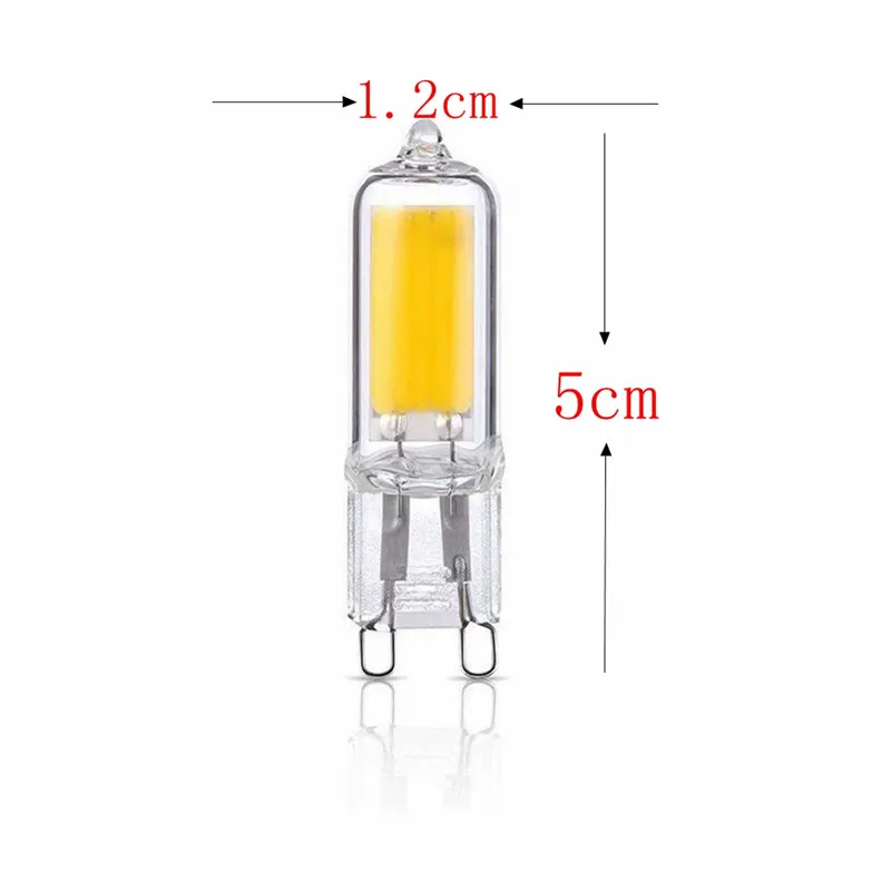 G9 LED Lamp COB LED Bulb 9W 12W 15WAC220V LED COB Light Dimmable 360 Beam Angle Chandelier Light Replace Haloge g9 Lamps