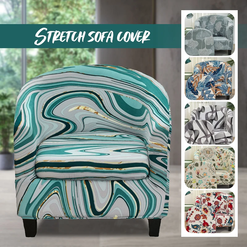 

Single Sofa Chair Slipcovers Stretch Floral Printed Sofa Covers Armchair Decoration Elastic Spandex For Living Room Sofa Cover