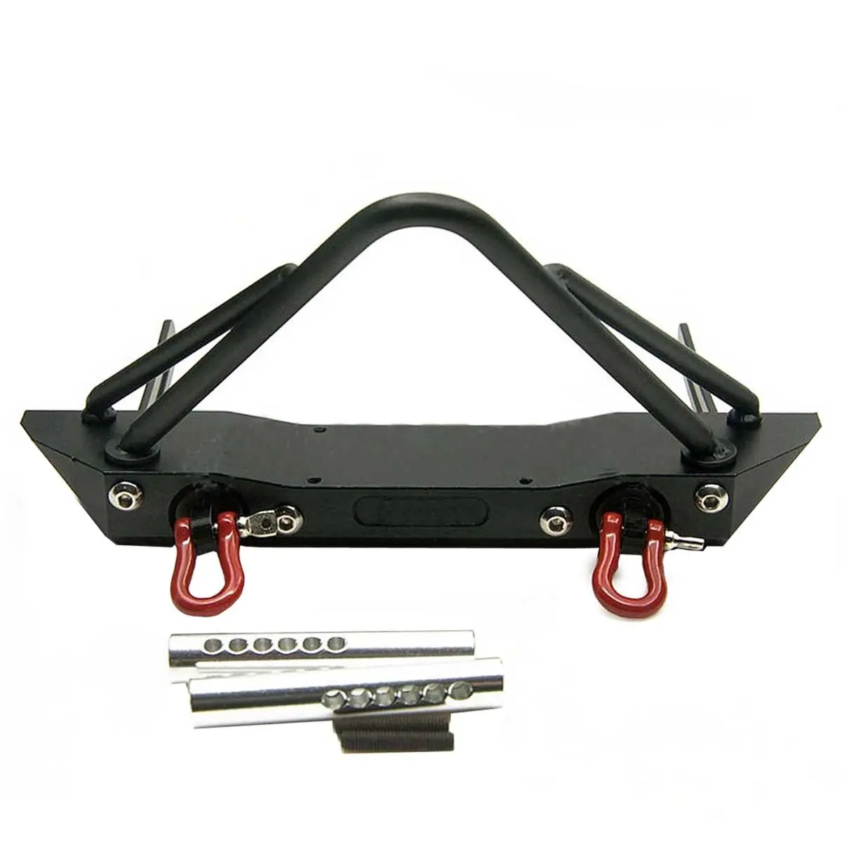 

RC cra traxxas trx4 1/10 RC Front Bumper, Metal Bumpers Bull Bar with Shackles for 1/10 RC Crawler Car Axial SCX10 D90