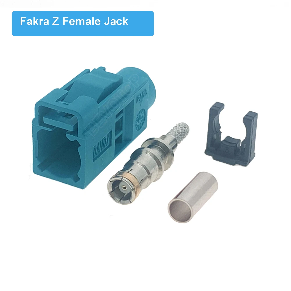 Universal Fakra Z Male / Female Jack Plug Connector Soldering RF Coaxial Wire Connectors for RG316 / RG174 Pigtail Cable