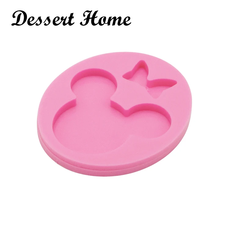 DY0075 DIY epoxy resin molds Mouse head and bow shape silicone mold for keychains Jewelry Making Accessories Tools