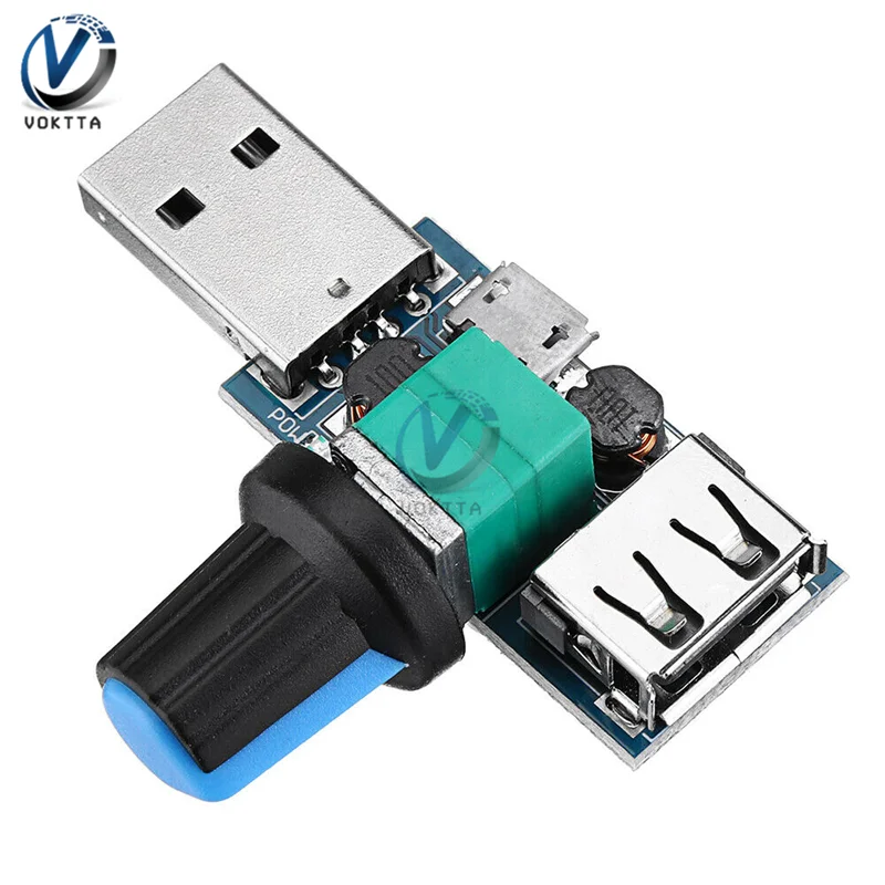 DC 5V Micro Mini USB Fan Governor Wind Speed Controller Air Volume Regulator Cooling Mute Multifunction Speed Switch Module