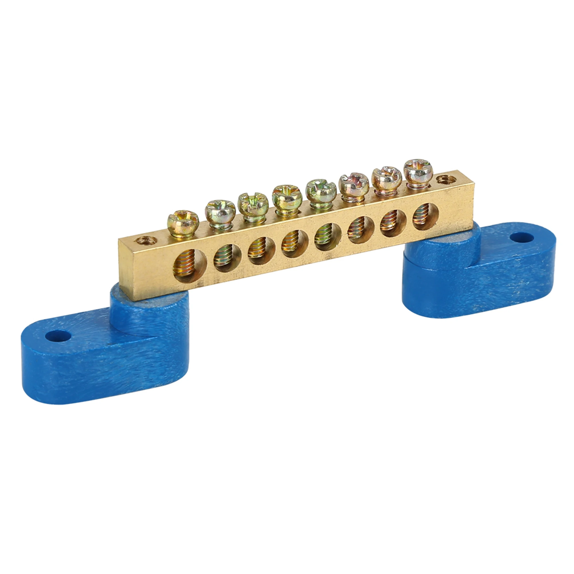 

Uxcell 8 Positions Screw Metal Terminal Grounding Strip Bus Bar Block Connector Strip DC250V 110A For Auto Marin Car