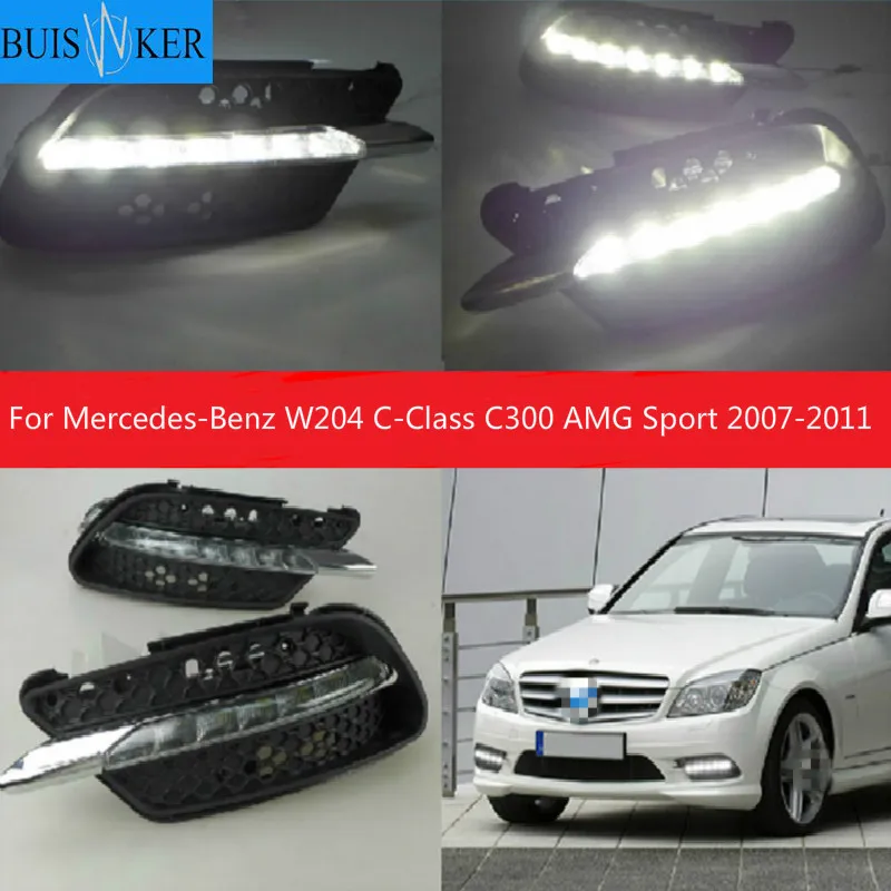 

Car LED Fog Light DRL Daytime Running Lights for Mercedes-Benz W204 C-Class C300 AMG Sport 2007 2008 2009 2010 2011