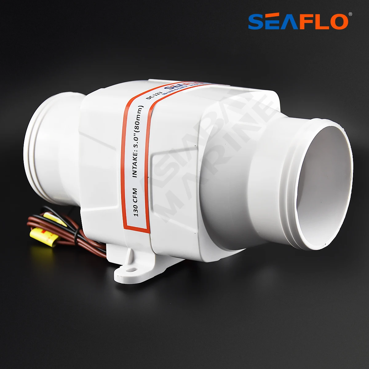 Seflo-船舶用ボートファン,3インチ,75mm,130cfm,dc,12v,24v,4ブレード,rv空気排気,白,SFIB1-130-01, SFIB2-130-01