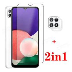 2in1 protective glass For Samsung Galaxy A22 5G case glass galaxy a22 S a 22S 22a tempered glass samsun gakxi a22  phone cover