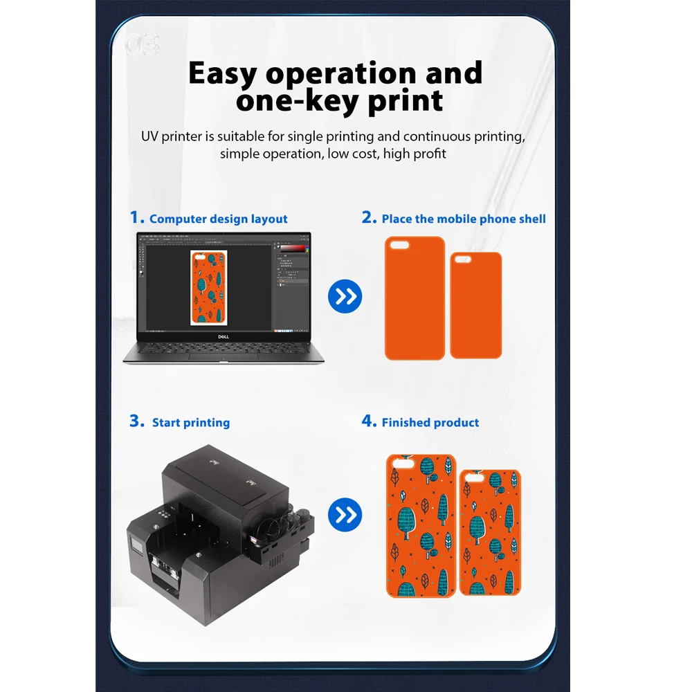 Full Automatic A4 UV printer with cylinder Rotating device. she can print Wine bottle cylindrical object and Flat object printer