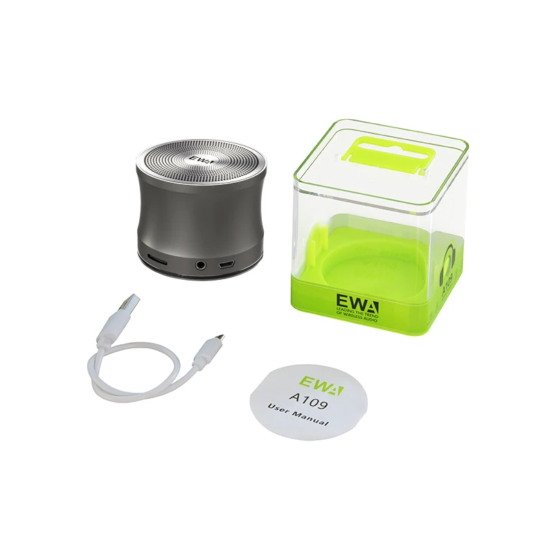 EWA A109 TWS Bluetooth Speaker Metal Portable Music Speakers With AUX-IN, Micro SD, Microphone, Hands-Free For Home Sound Box