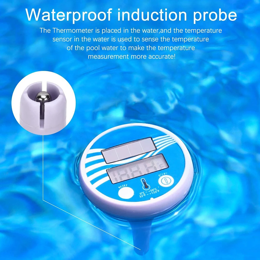 Practical Swimming Pool Floating Thermometer Multi-functional Durable Spa Hot Tub Ponds Temperature Measuring Meter