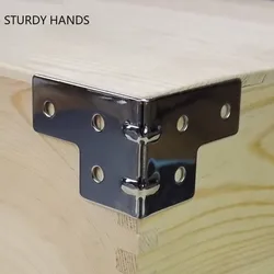 4Pcs Furniture Wrap Angle Fasteners Connector Jewelry Wine Gift Box Wooden Case Metal Protection Corner Hardware Accessories