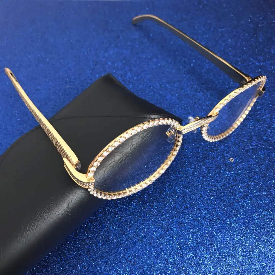 Iced out glasses for men hiphop jewelry