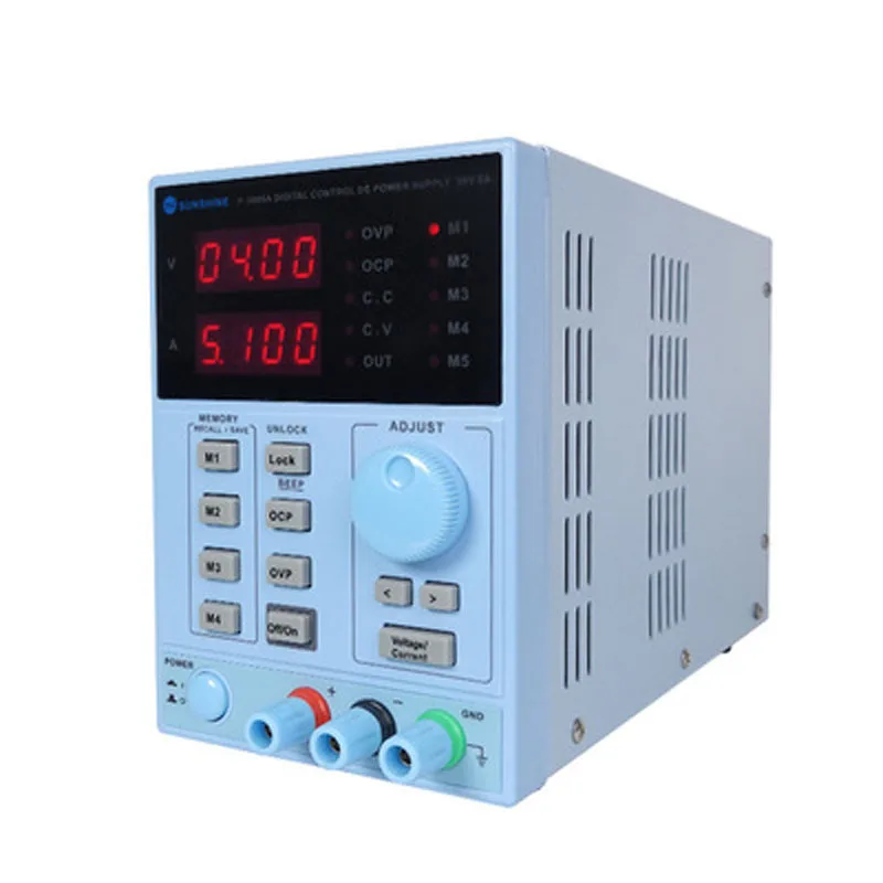 

220V Precision 30V 5A DC Power Supply P-3005A Digital Programmable Adjustable 4 Bits Digital Accurate display Laboratory(Blue)