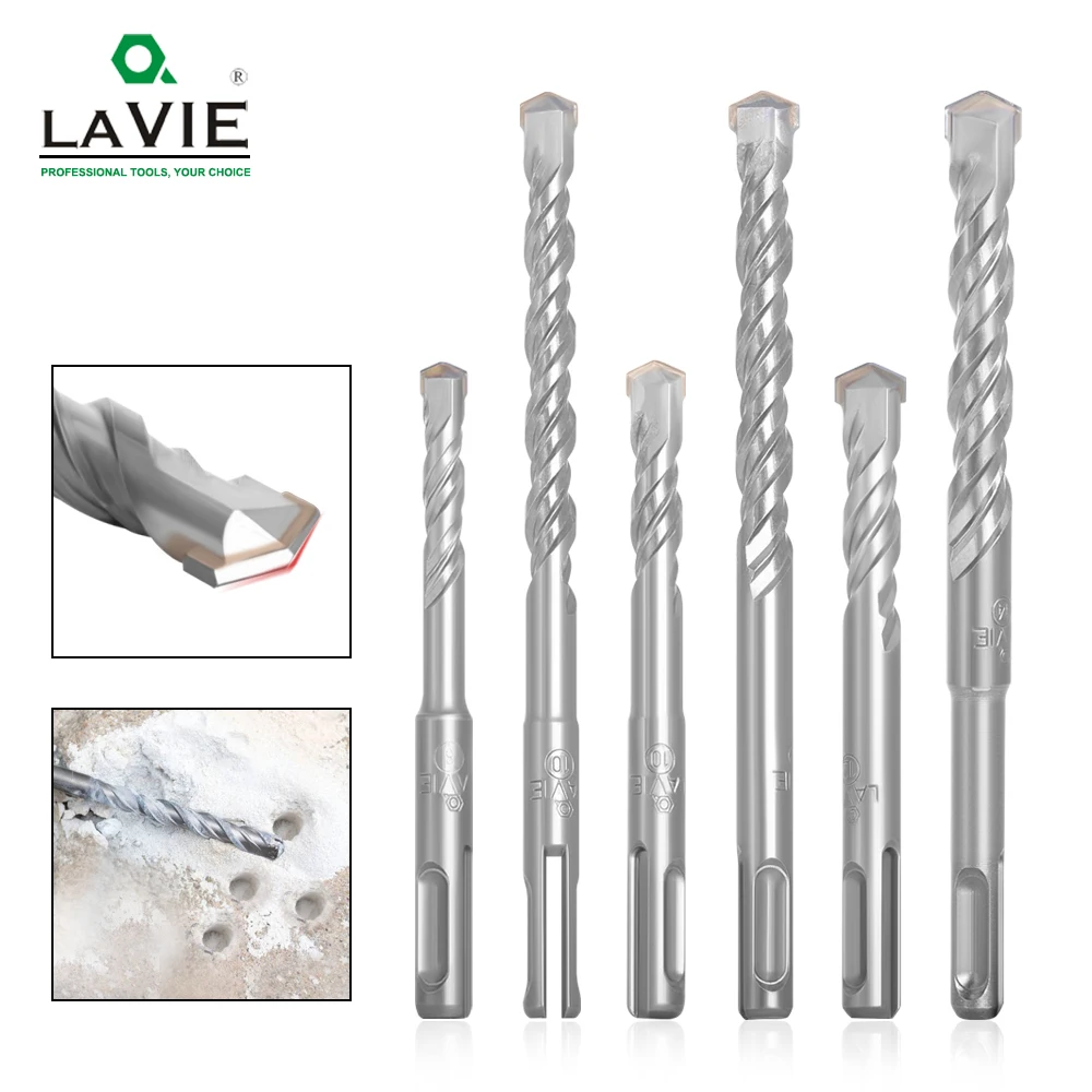 LAVIE – scie à trous pour le perçage des murs, mèches à marteau électrique, 1 pièce, 4 5 6 7 8 10 12 SDS Plus, 110mm 160mm