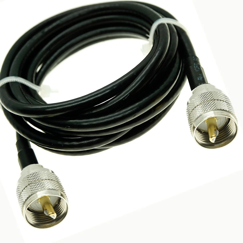 50cm 1M 5 meter RG58 UHF Male to UHF Male PL259 PL-259 Plug Connector RF Coax coaxial Pigtail Jumper antenna extension Cable