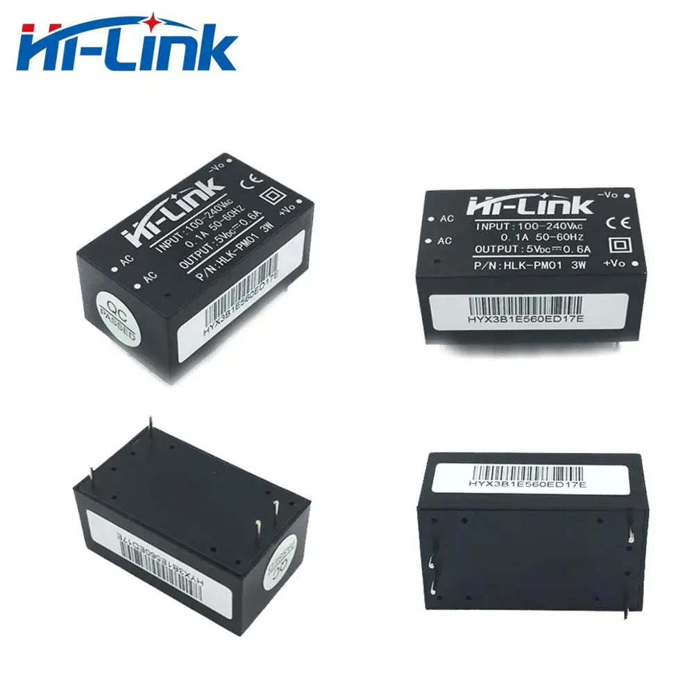 Hi-Link 5V 600mA (3W) Izolowany zasilacz impulsowy 220V Regulowany obniżający napięcie HLK-PM01