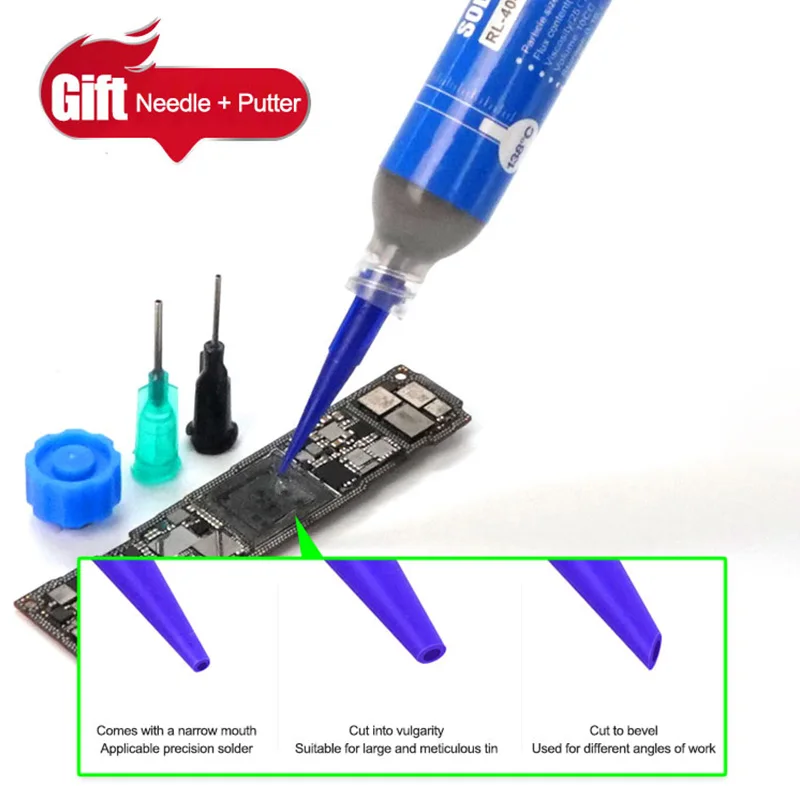 Ống Tiêm TypeLead Mỏ Dán Phù Hợp Cho Linh Kiện Điện Tử Đầu Kết Nối SMART TECH Sửa Chữa BGA Chip Tín Trồng