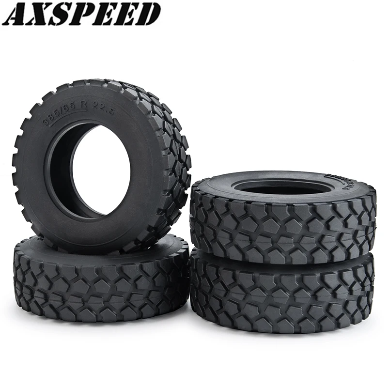 AXSPEED Tamiya Rubber Tyre 84*30mm for 1/14 Tamiya Wheel Rim Hubs RC Tractor Trailer Cargo Tow Drag Truck Upgrade Parts