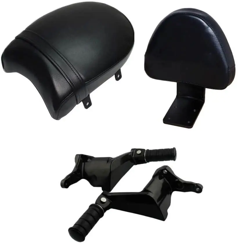 

Rear Passenger Seat Pillion + Rear Backrest Seat Sissy Bar + Footrest Foot Peg for Victory High-Ball Vegas