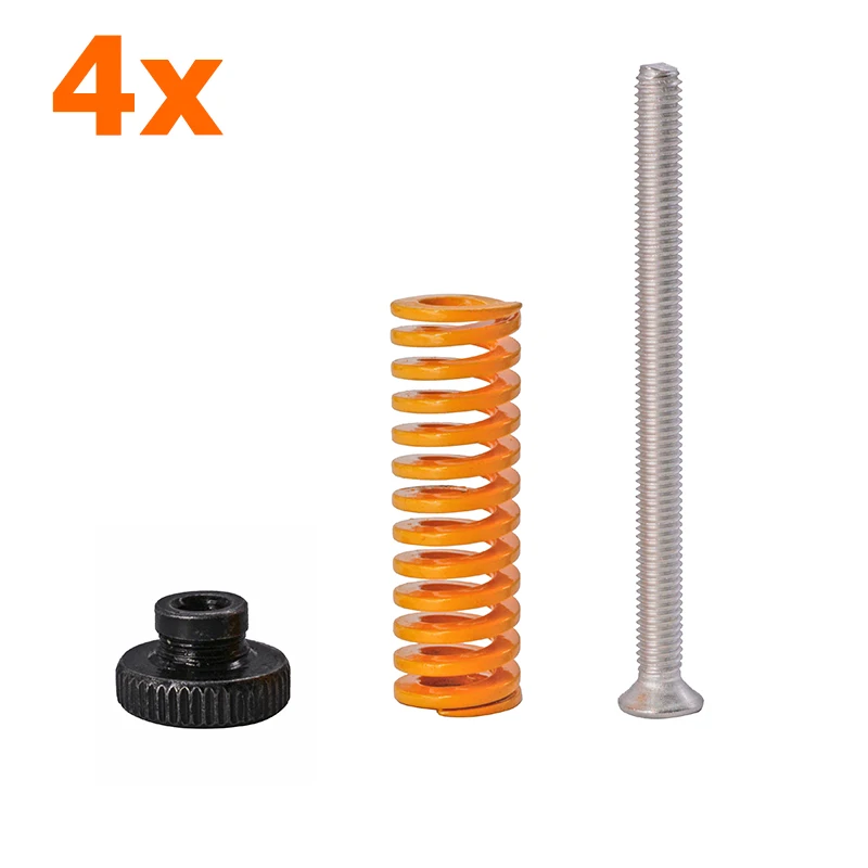 4PCS M3/M4 Wärme Bett Nivellierung Frühling Knopf Teile 3D Drucker Drucken Plattform Schraube Muttern Kalibrierung Zubehör – Detail 13