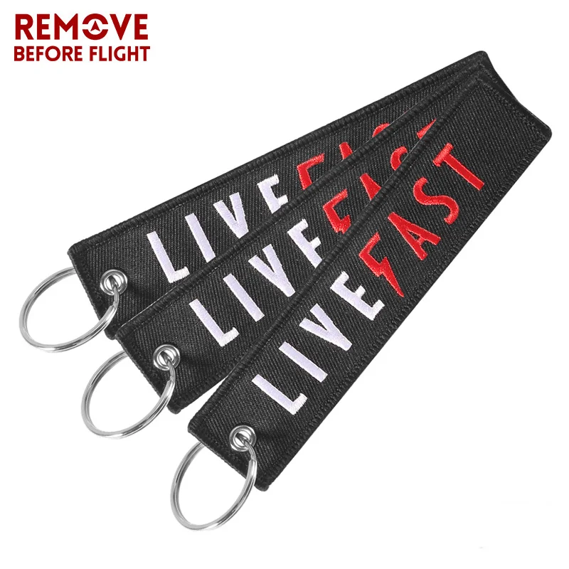 3 PCS Fashion Chain Keychain Launch Key Chain Bijoux Key Chains for Motorcycles Cars Key Ring Embroidery Customized Keychains