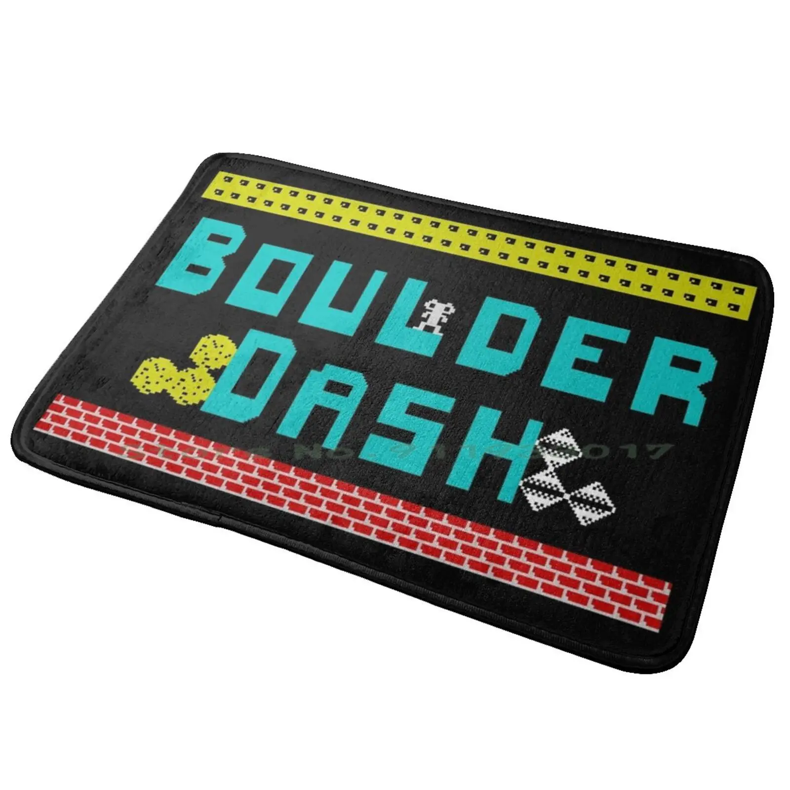 Boulder Dash Entrance Door Mat Bath Mat Rug Geometric Fashion Home Pastel Contemporary Expensive Modern Boho Influencer Textile