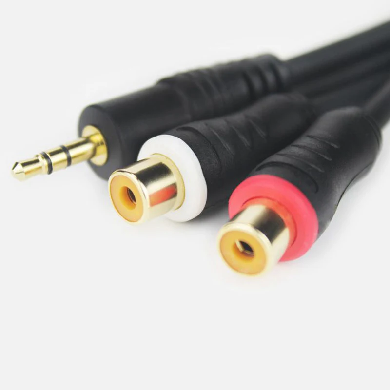 0.2M 3.5mm to RCA female*2 cable 3.5/2RCA female Audio Y Splitter for Speaker Amplifiers Laptop Phone Aux Cable